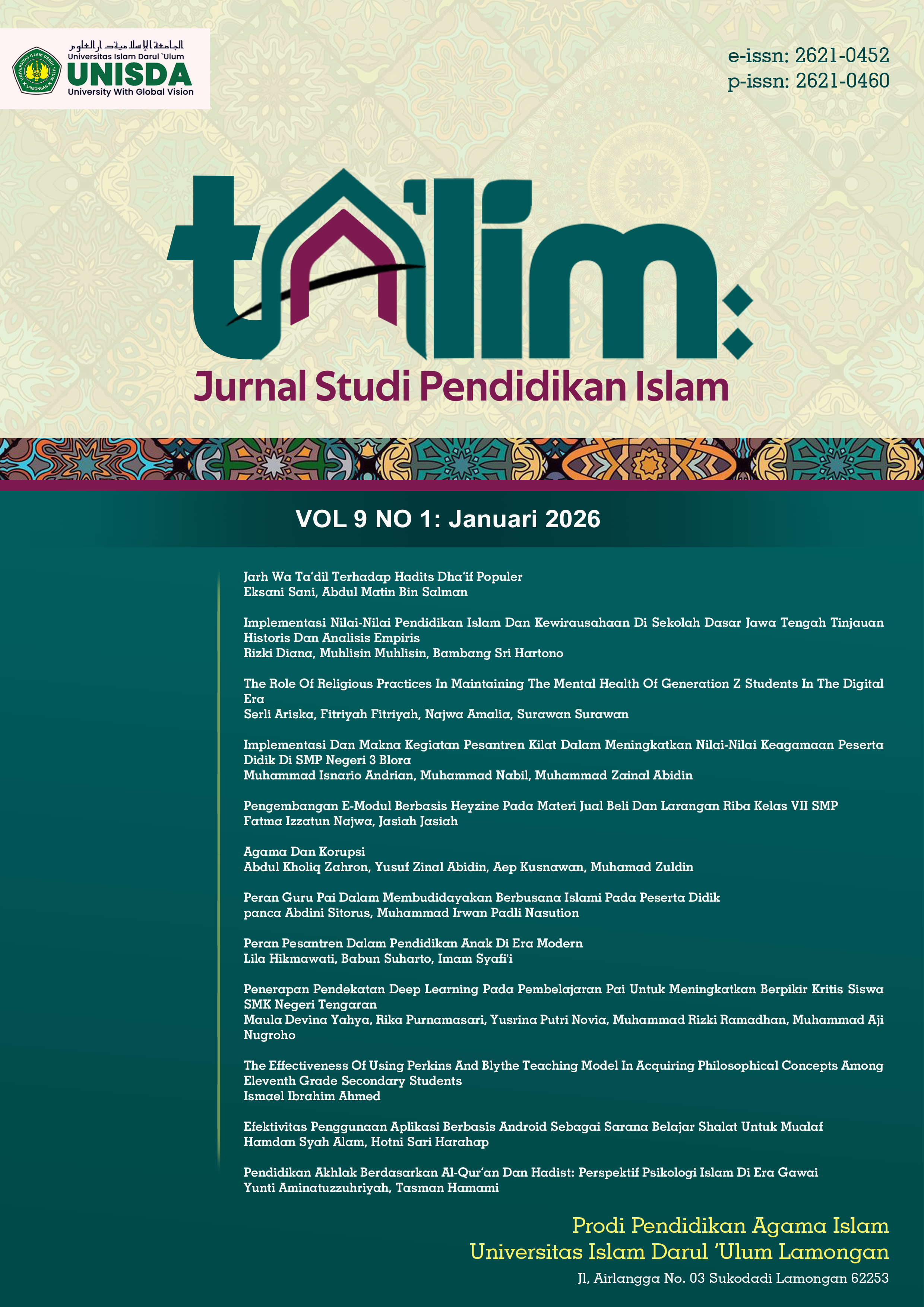 					View Vol. 9 No. 1 (2026): January
				