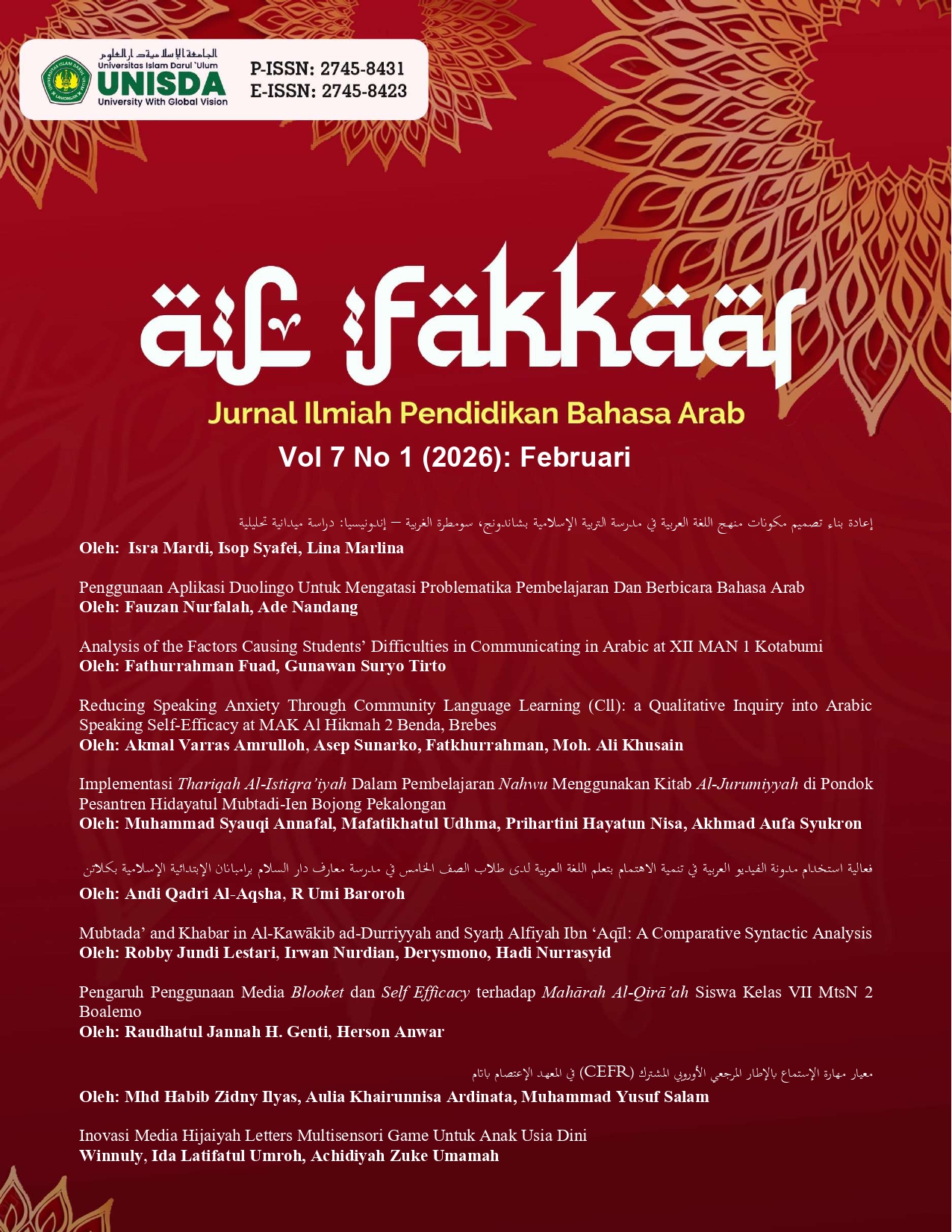 					View Vol. 7 No. 1 (2026): Februari
				