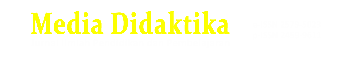 MEDIA DIDAKTIKA : Jurnal Ilmiah Pendidikan dan Pembelajaran